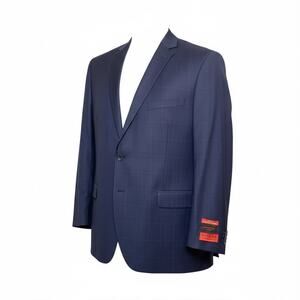 NWT Bocaccio Uomo Paris Blue Check Stretch Blazer Sport Coat R56/W50 MSRP $259